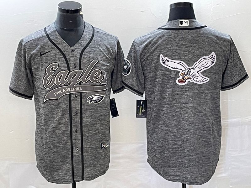 Men Philadelphia Eagles Blank Grey Nike 2023 Co Branding Game NFL Jersey style 2->philadelphia eagles->NFL Jersey